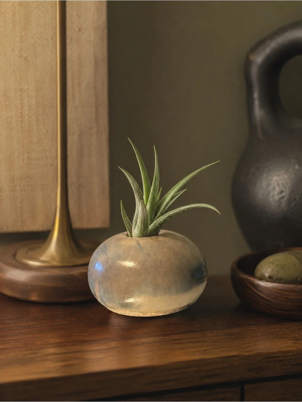 Handcrafted Ceramic Air Plant vase -Tiny 2” Ceramic Bud Vase- plant not included